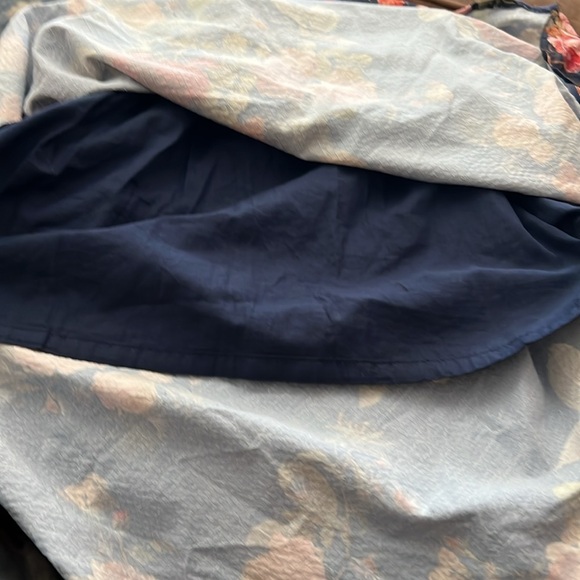 Guzella Blue Floral A-Line Skirt - Picture 5 of 5